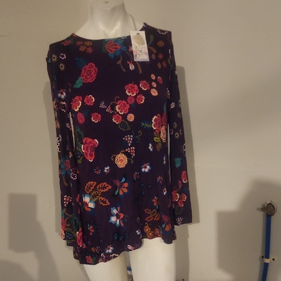 Johnny Was Multicolor Floral Blouse - Picture 3 of 5